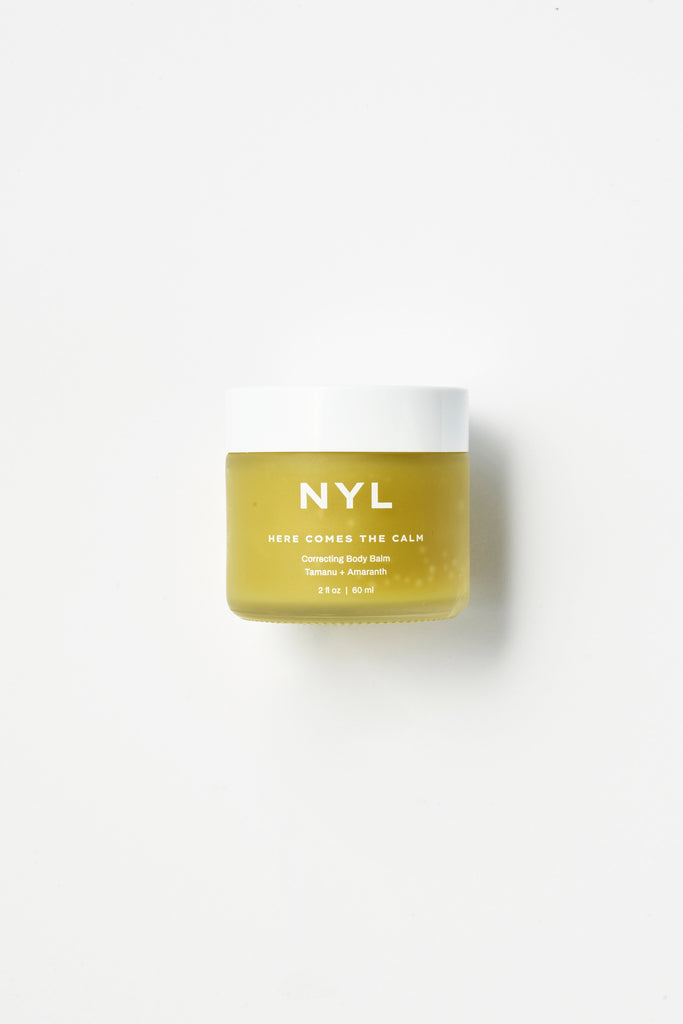 Our Tamanu & Amaranth powered correcting balm works overtime to soothe, moisturize and generally bring the zen to eczema, severely dry or chapped skin, and other trouble spots. No balm, no calm.   Key ingredients: Tamanu + Amaranth. NYL Skincare. Hand-crafted skincare for all. Rooted in botanicals and created in extra-small batches from only the good stuff, NYL is vegan and cruelty-free and nothing but fresh, clean, pure & potent. No compromises. That’s NYL.