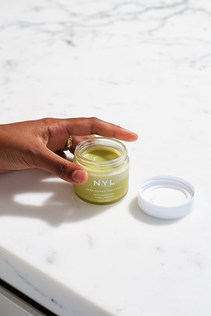 Our Tamanu & Amaranth powered correcting balm works overtime to soothe, moisturize and generally bring the zen to eczema, severely dry or chapped skin, and other trouble spots. No balm, no calm.   Key ingredients: Tamanu + Amaranth. NYL Skincare. Hand-crafted skincare for all. Rooted in botanicals and created in extra-small batches from only the good stuff, NYL is vegan and cruelty-free and nothing but fresh, clean, pure & potent. No compromises. That’s NYL.