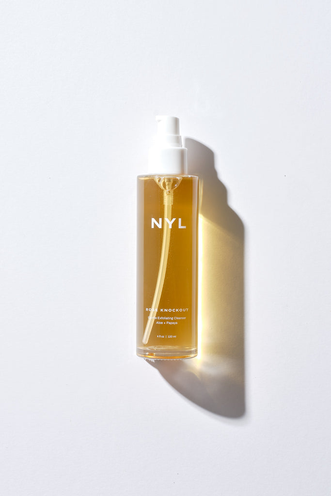 Aloe, Papaya & Rosewater deliver a winning combination with Rose Knockout — a hydrating cleanser that doubles as a gentle exfoliator to smooth and brighten & tone.   Key ingredients: Aloe + Papaya. NYL Skincare. Hand-crafted skincare for all. Rooted in botanicals and created in extra-small batches from only the good stuff, NYL is vegan and cruelty-free and nothing but fresh, clean, pure & potent. No compromises. That’s NYL.